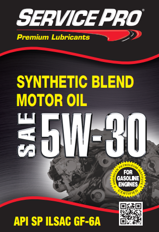 Service Pro® Premium Synthetic Blend SAE 5W-30 Motor Oils -  | Container: 1 Qt Bottle | Shipped as: Case of 6 X 1 Qt Bottles - Automotive Engine Oils